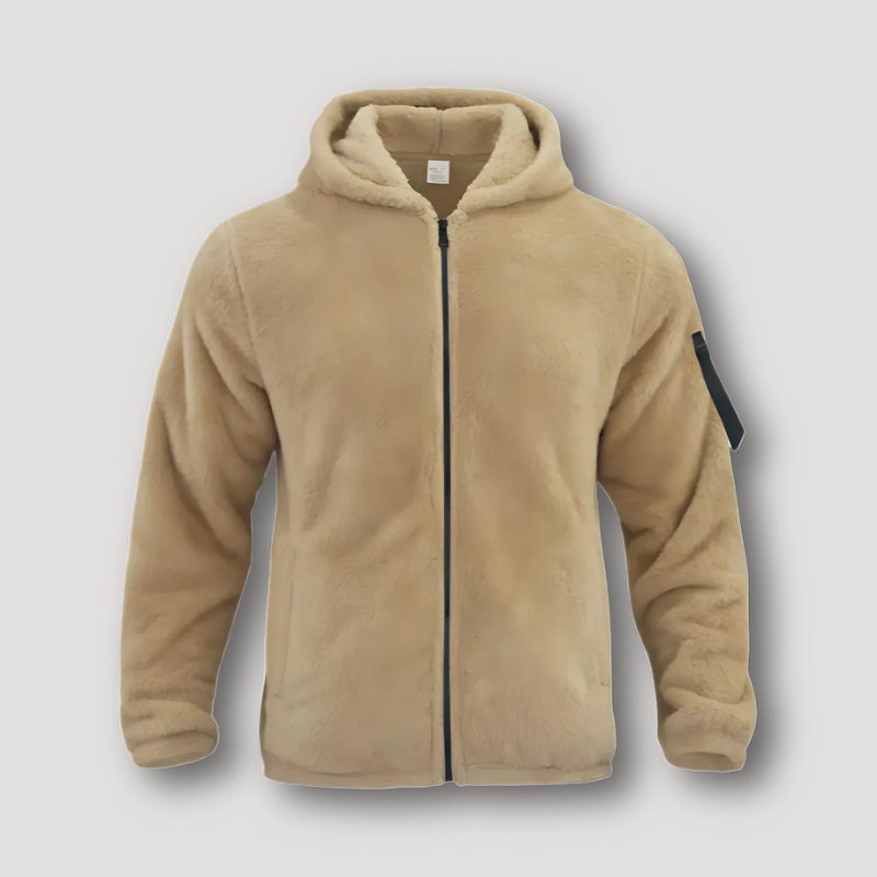 Pluche Fleece Zip Up Hoodie Voor Mannen