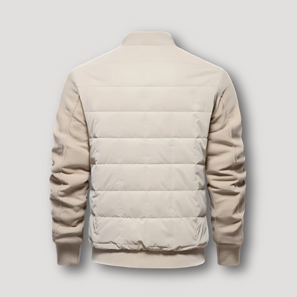 Gebreide Mouwen Bomber Jacket Quilt Mannen