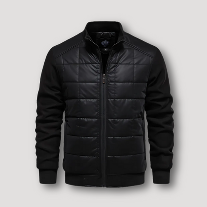 Gebreide Mouwen Bomber Jacket Quilt Mannen