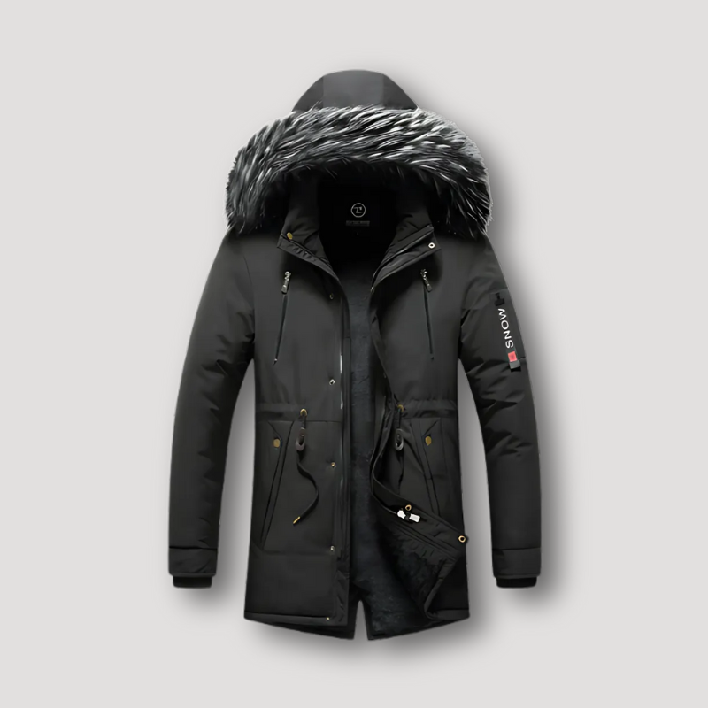 Kunstbont Hood Winter Isolatie Parka Waterproof Jas Mannen