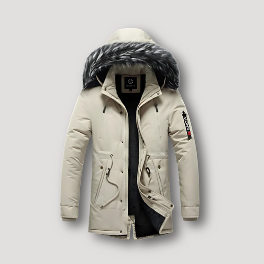 Kunstbont Hood Winter Isolatie Parka Waterproof Jas Mannen