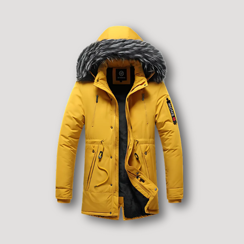 Kunstbont Hood Winter Isolatie Parka Waterproof Jas Mannen