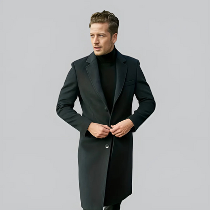 Casual Notch Lapel Winter Overcoat Mannen