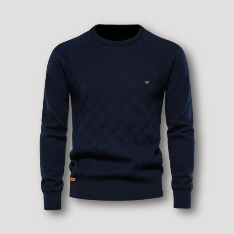 Diamanten Crew Neck Breien Sweater Mannen