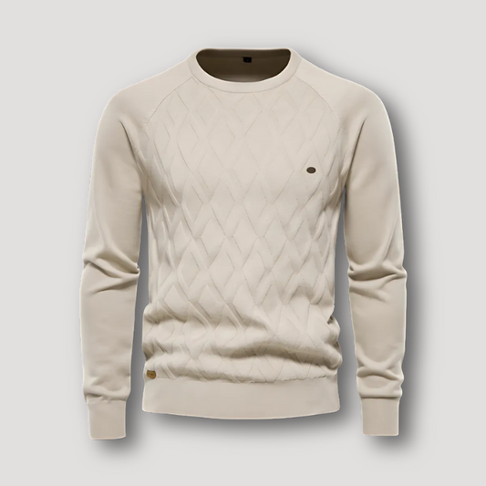 Diamanten Crew Neck Breien Sweater Mannen