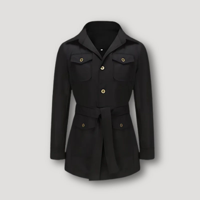 Military Stijl Formele Riem Winter Coat Heren Jas