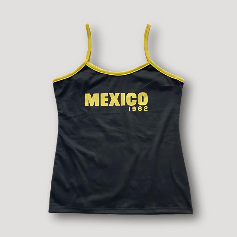 Sportief 'MEXICO' Spaghettibandjes Cropped Tank Top