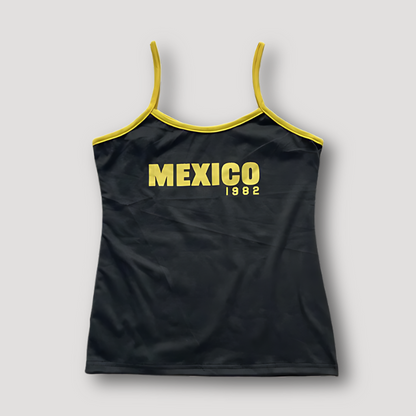 Sportief 'MEXICO' Spaghettibandjes Cropped Tank Top