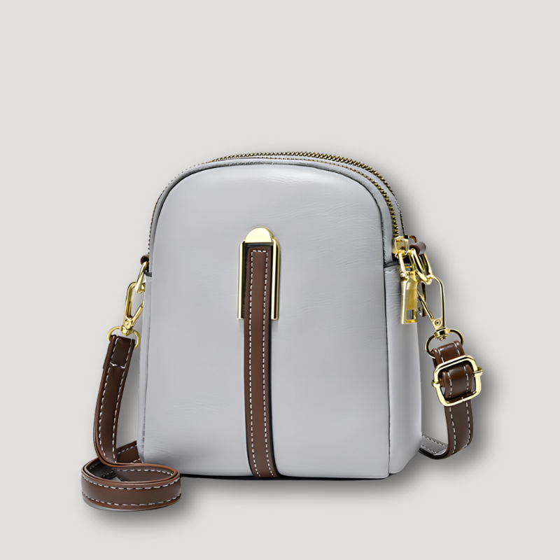 Faux Leather Gebogen Vorm Kompakt Crossbody Bag