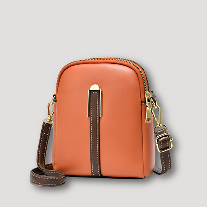 Faux Leather Gebogen Vorm Kompakt Crossbody Bag