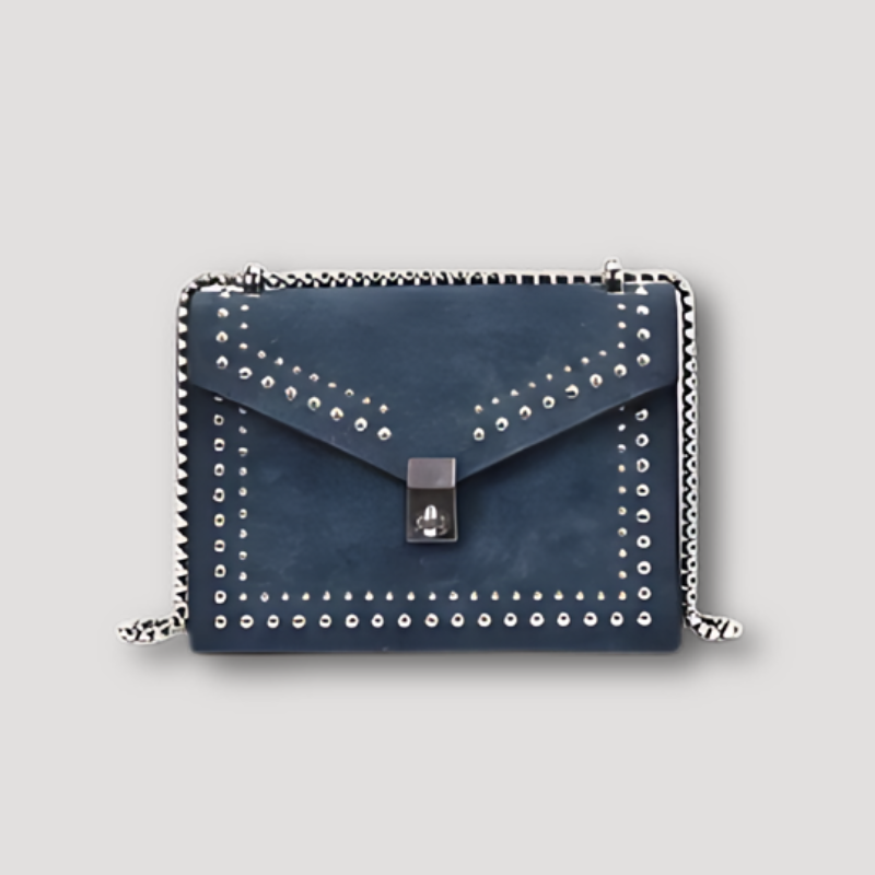 Rechthoekige Suède Metalen Studs Shoulder Bag