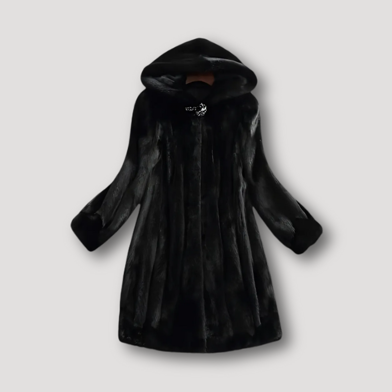 Capuchon Elegante Faux Fur Lang Coat Dames