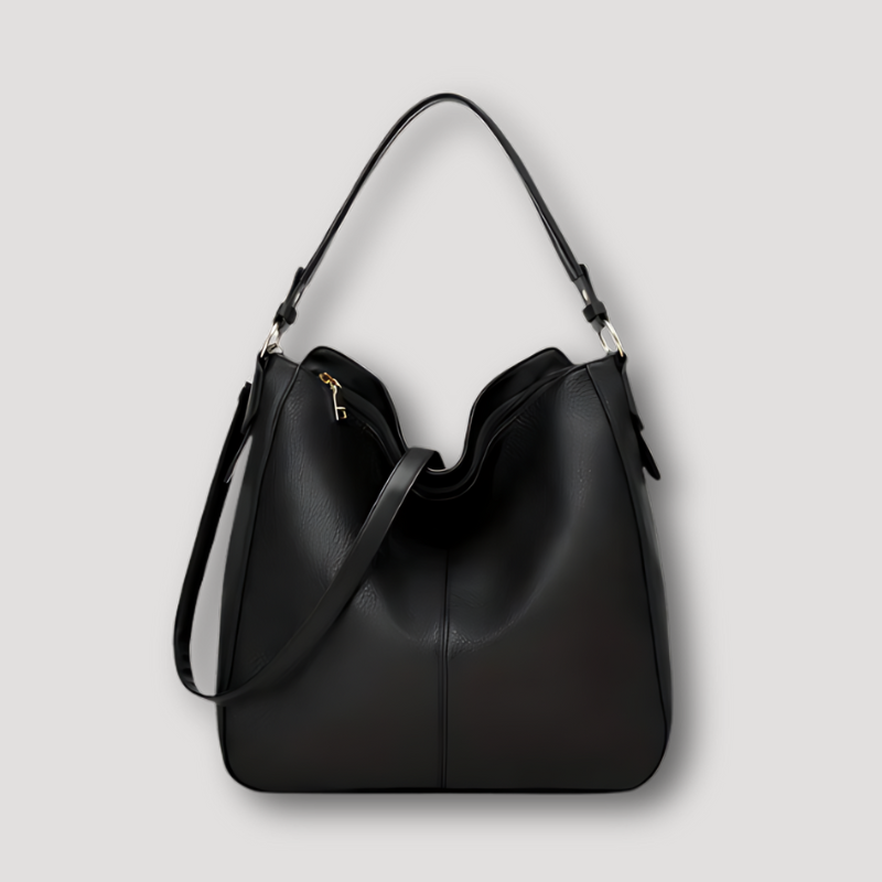 Minimalistisch Slordig Hobo Bag Leren