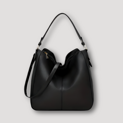 Minimalistisch Slordig Hobo Bag Leren