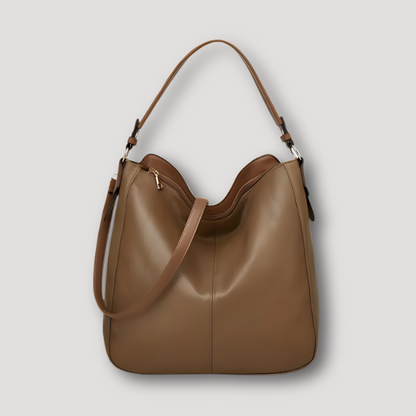 Minimalistisch Slordig Hobo Bag Leren