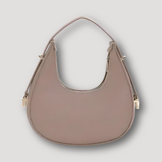 Minimalistische Halve Maan Hobo Bag Leren