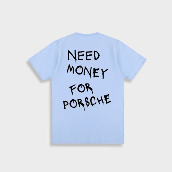Need_Money_For_Porsche_Shirt_Blauw-Achterkant