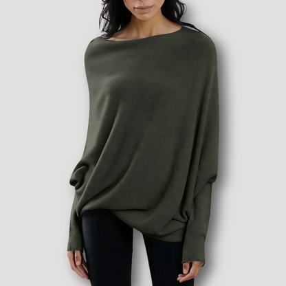 Off Shoulder Oversized Dames Gebreide Trui