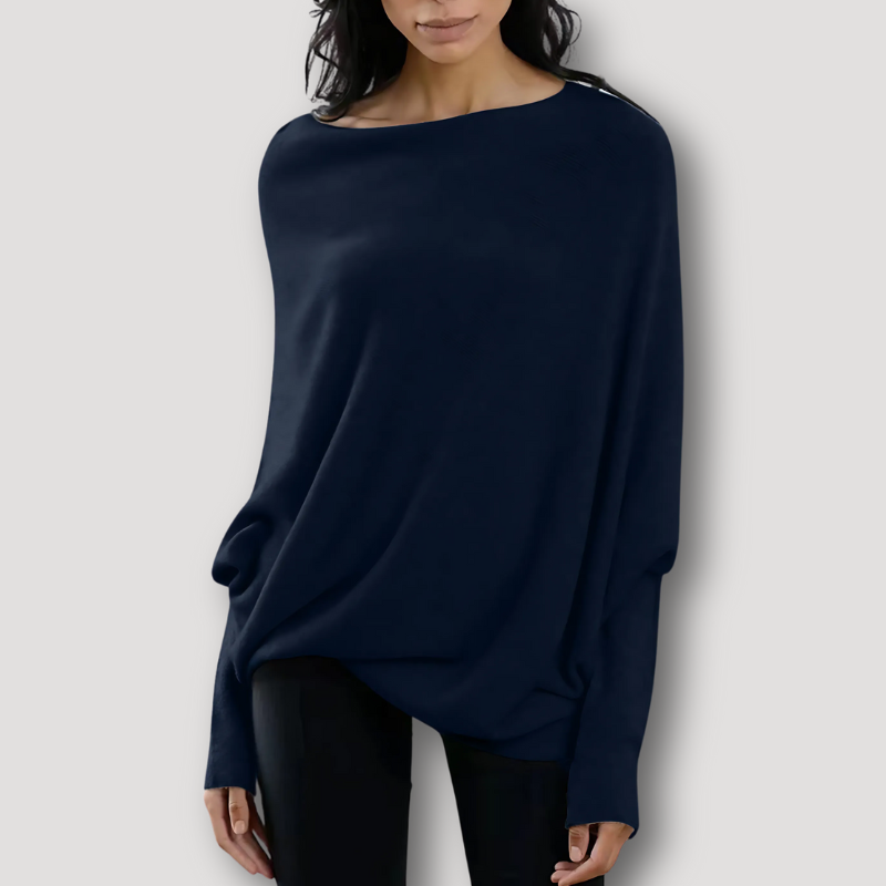 Off Shoulder Oversized Dames Gebreide Trui