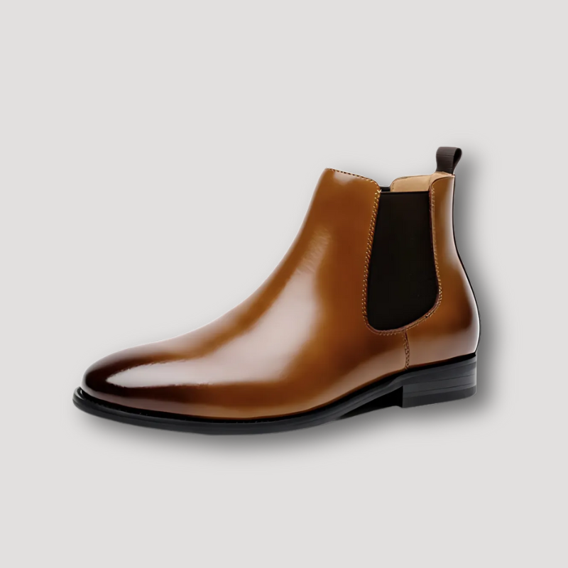 Elastische Zij Panelen Gepolijst Chelsea Boots Mannen