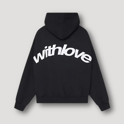 Oversized Pullover Klassieke Hoodie 'withlove' Grafische Print