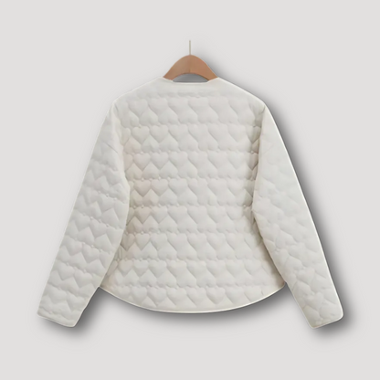 Quilted Hart Button Up Jas Dames