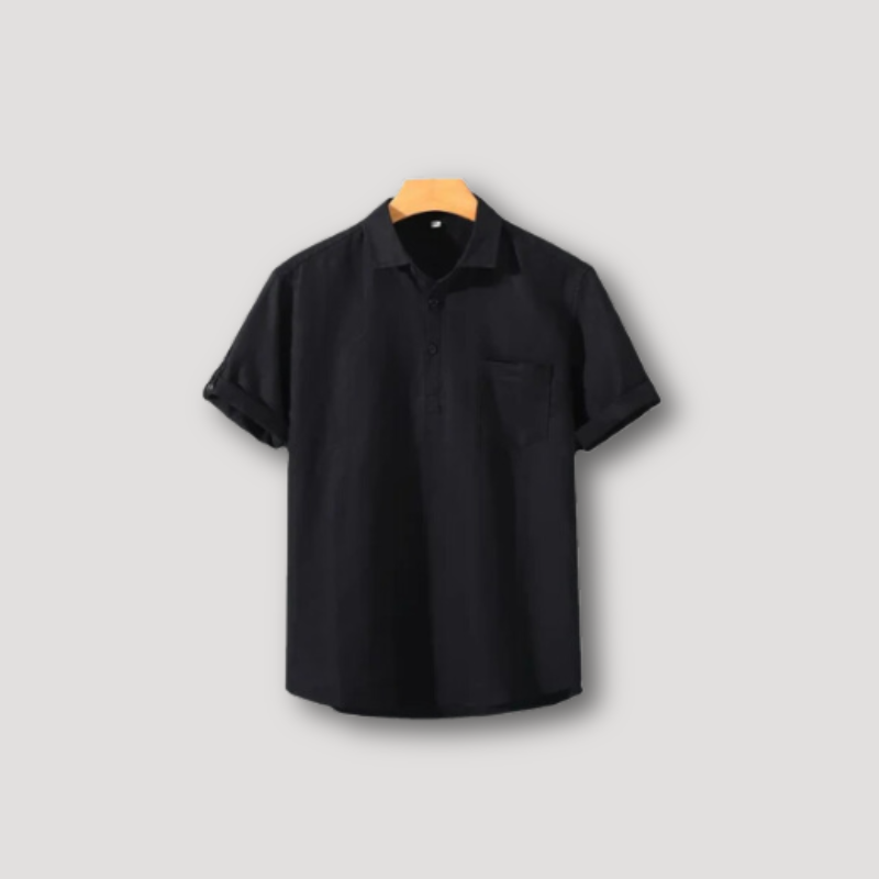 Zomers Korte Mouwen Linnen Polo Shirt