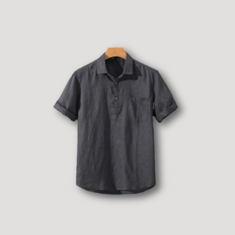 Zomers Korte Mouwen Linnen Polo Shirt