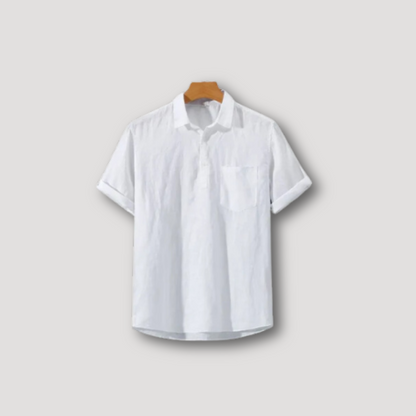 Zomers Korte Mouwen Linnen Polo Shirt