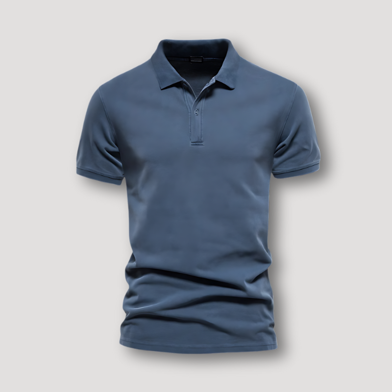 Zomer Casual Enkele Kleur Korte Mouw Slim Fit Polo Shirt Heren