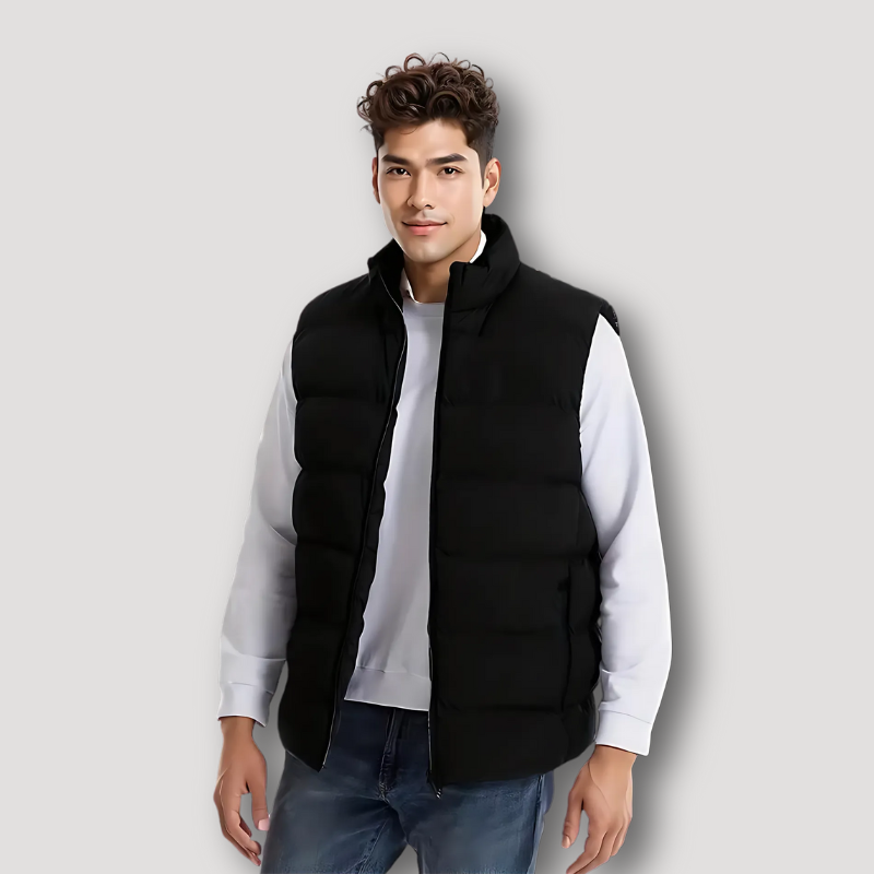 Padded Isolatie Casual Full Zip Mouwloos Puffer Vest