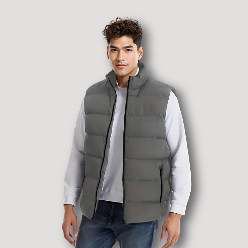 Padded Isolatie Casual Full Zip Mouwloos Puffer Vest