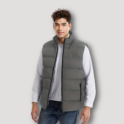 Padded Isolatie Casual Full Zip Mouwloos Puffer Vest