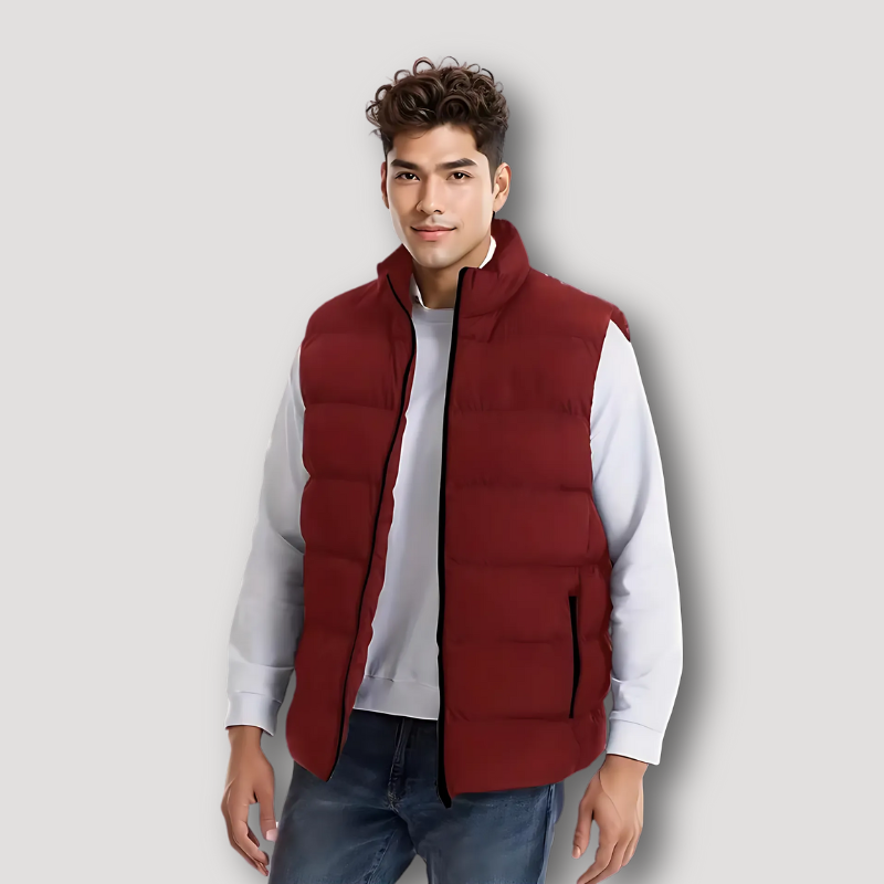 Padded Isolatie Casual Full Zip Mouwloos Puffer Vest