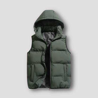 Zip Up Ontspannen Fit Puffer Padded Quilted Vest