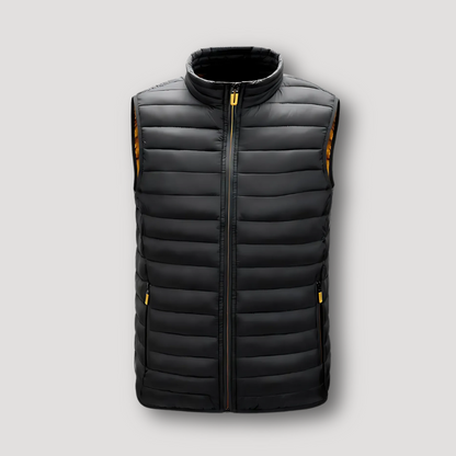 Mouwloos Tapered Fit Zip Up Padded Quilted Puffer Veste