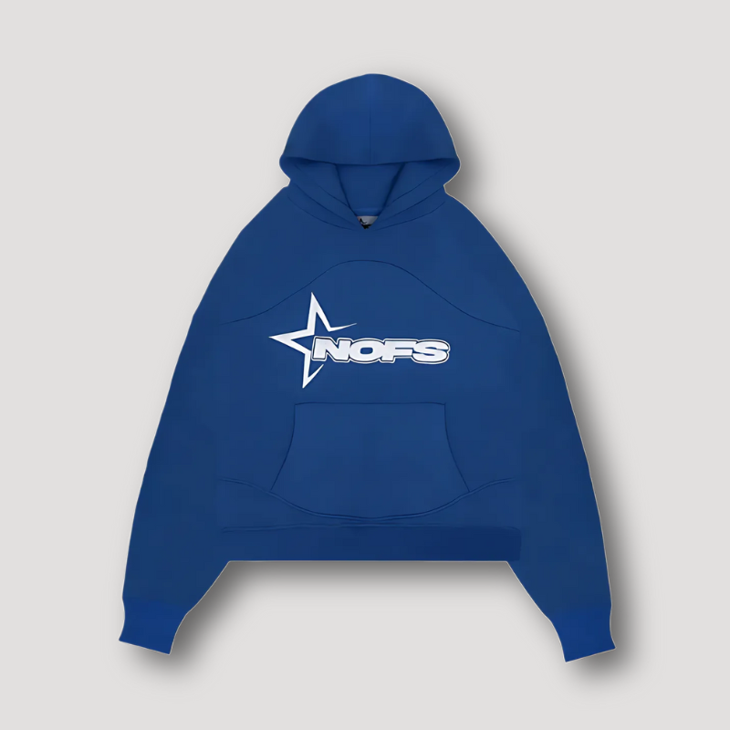 Sportief 'NOFS' Grafisch Logo Druk Oversized Hoodie