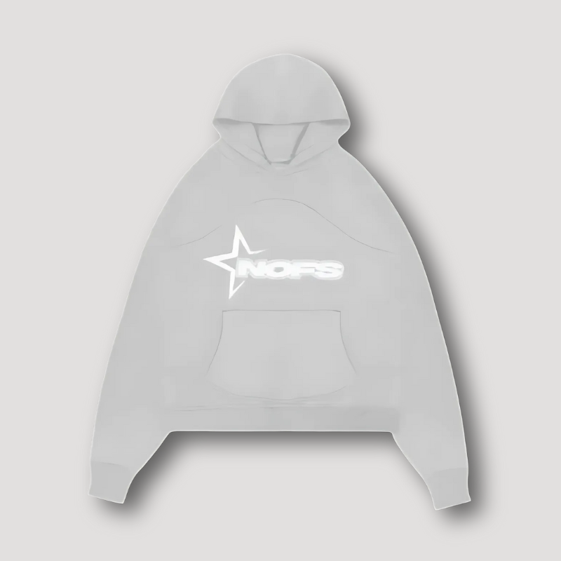 Sportief 'NOFS' Grafisch Logo Druk Oversized Hoodie