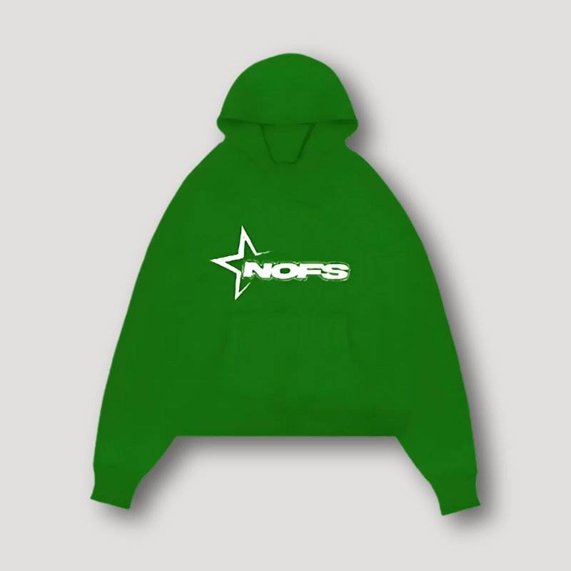 Sportief 'NOFS' Grafisch Logo Druk Oversized Hoodie