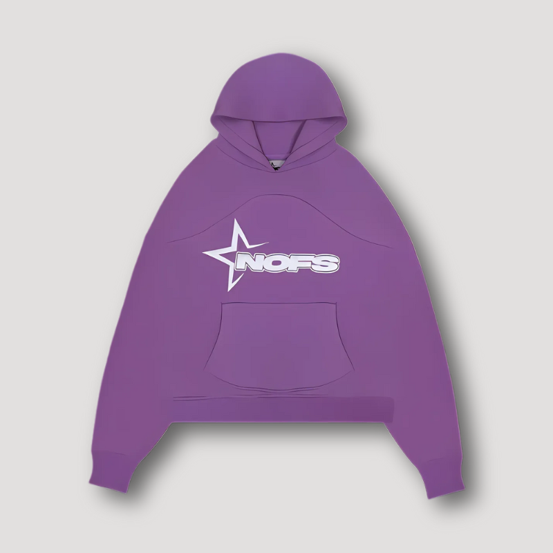 Sportief 'NOFS' Grafisch Logo Druk Oversized Hoodie