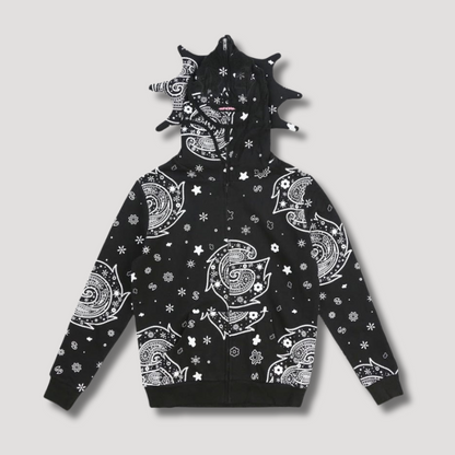 Y2K Glo Gang Hoodie - Heren - Urban Retro Style - Zip Up Rits