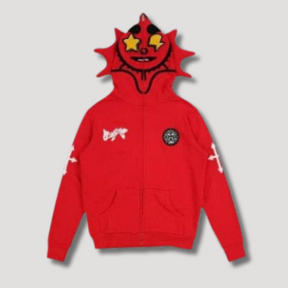 Y2K Glo Gang Hoodie - Heren - Urban Retro Style - Zip Up Rits