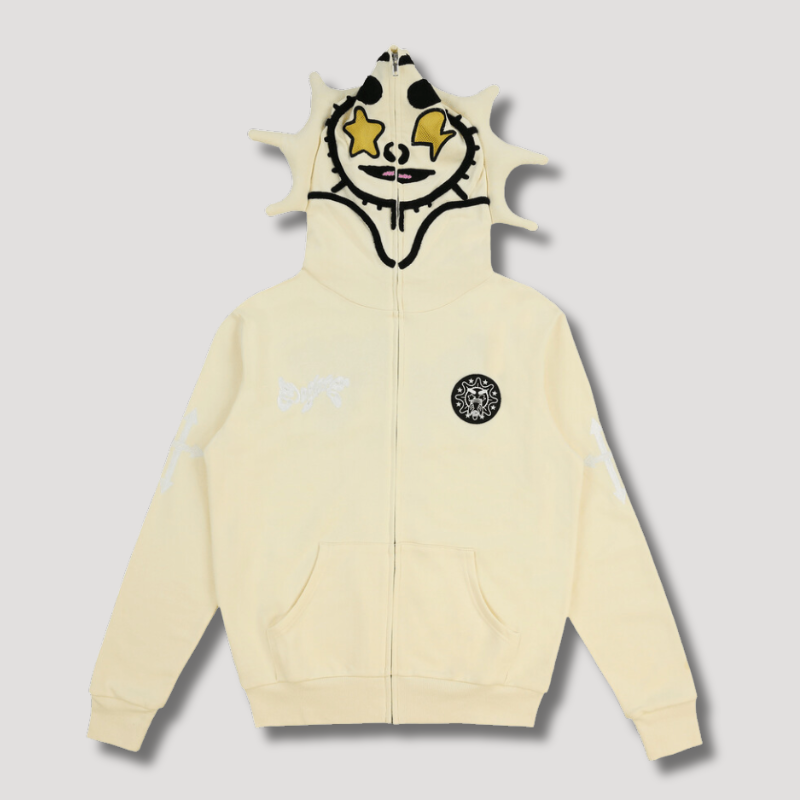 Y2K Glo Gang Hoodie - Heren - Urban Retro Style - Zip Up Rits