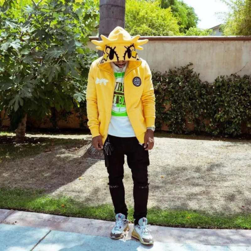 Y2K Glo Gang Hoodie - Heren - Urban Retro Style - Zip Up Rits