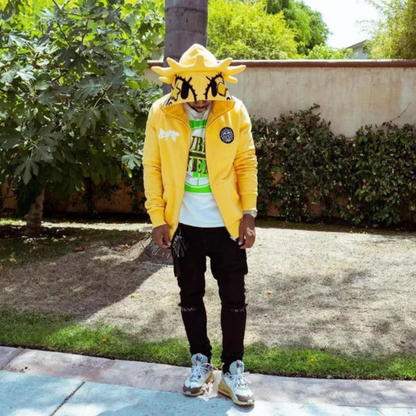 Y2K Glo Gang Hoodie - Heren - Urban Retro Style - Zip Up Rits