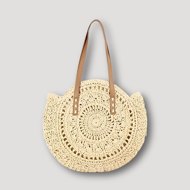 Rond Geweven Riet Raffia Tas Boho Tote