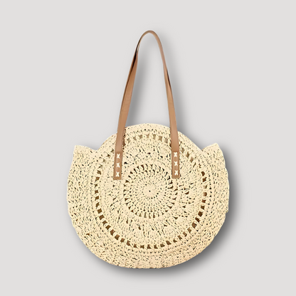 Rond Geweven Riet Raffia Tas Boho Tote