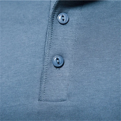 Modern henley kraag shirt met lange mouwen