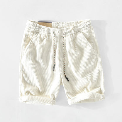 Verstelbare koord zomers corduroy strandshort