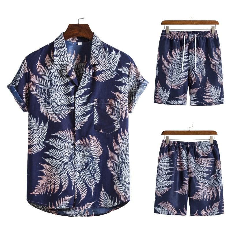 Casual Hawaiiaanse zomerbloemenprintset